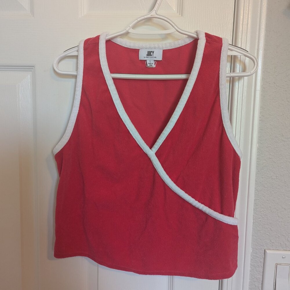 Juicy Couture Shorts & Top SET | Pink White | Vintage | L | ICONIC | EUC - Picture 5 of 15